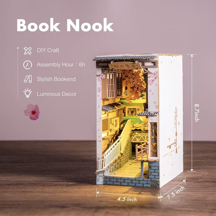 Kit di costruzione in legno Book Nook – Sakura Densya 