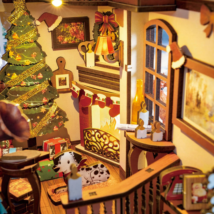 Book Nook wood kit – Christmas interior scene 