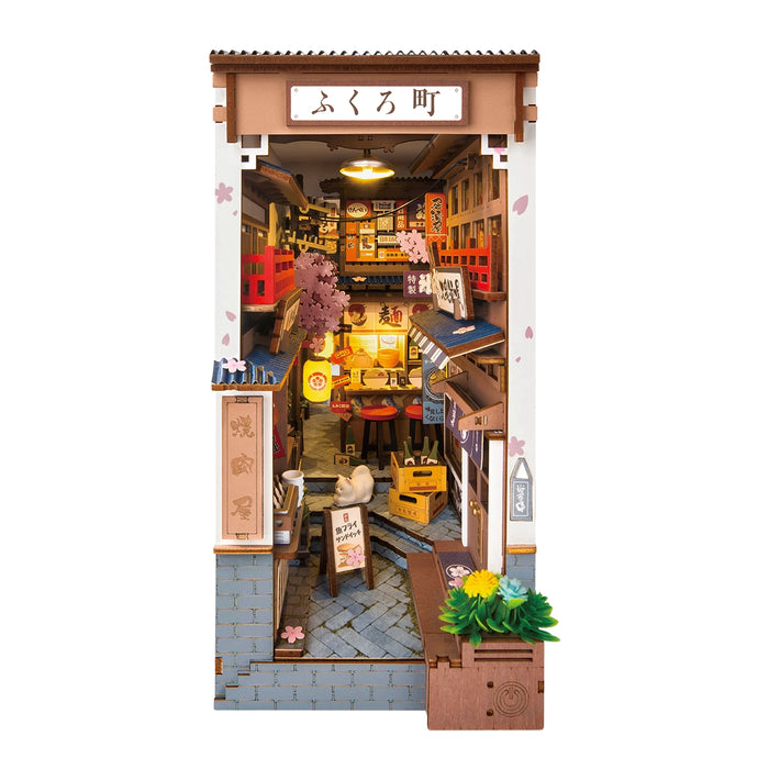 Kit de construcción de madera Book Nook – Callejón del vino de Sakura 