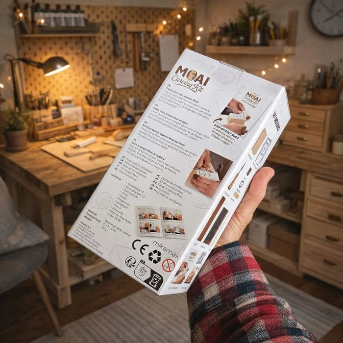 Osterinsel Moai DIY Holzschnitzset