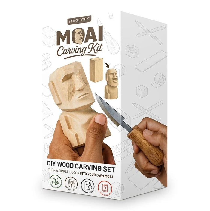Osterinsel Moai DIY Holzschnitzset