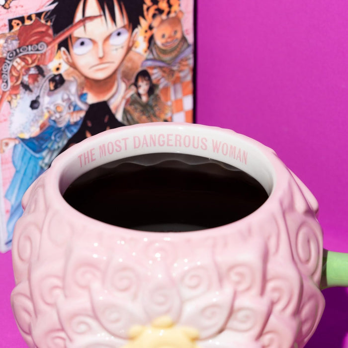Tazza 3D One Piece Nico Robin Frutto Fiore-Fiore primo piano