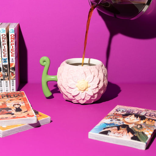 Tazza 3D One Piece Nico Robin Frutto Fiore-Fiore vista alternativa