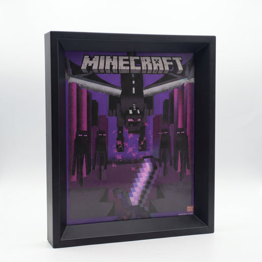 Effetto lenticolare 3D che mostra Ender Dragon ed Endermen