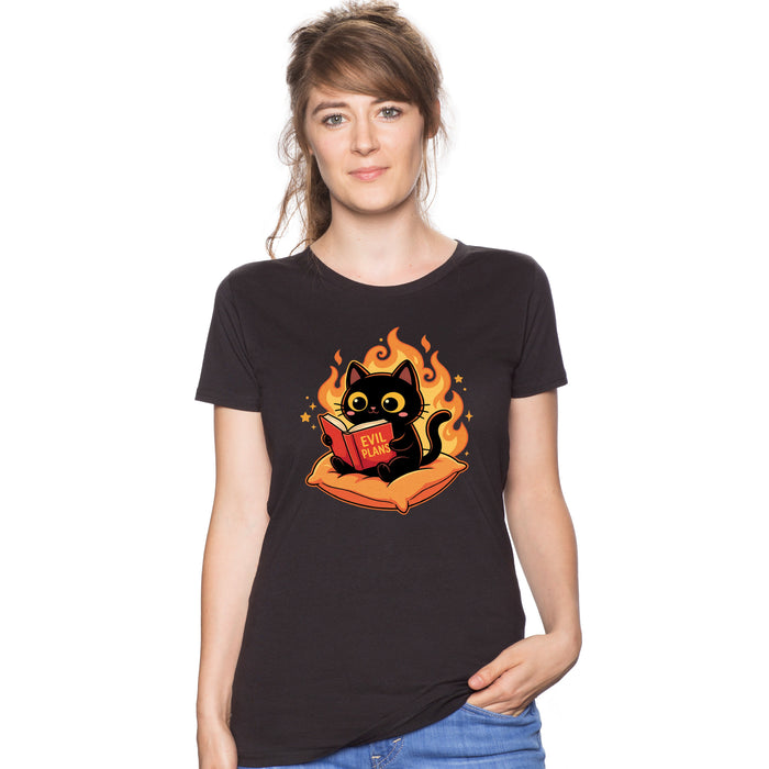 Gatto Nero Legge "Evil Plans" - Piani Malvagi con Stile - Girlie Donna Yasmin