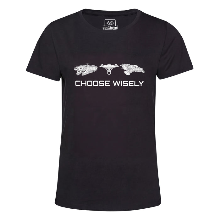 Choose Your Spaceship - Vista principal Girlie Negro