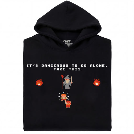 Take this Hobbit - Vista frontale Hoodie Nero