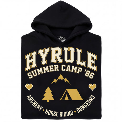 Hyrule Summer Camp - Vista frontale Felpa Nero