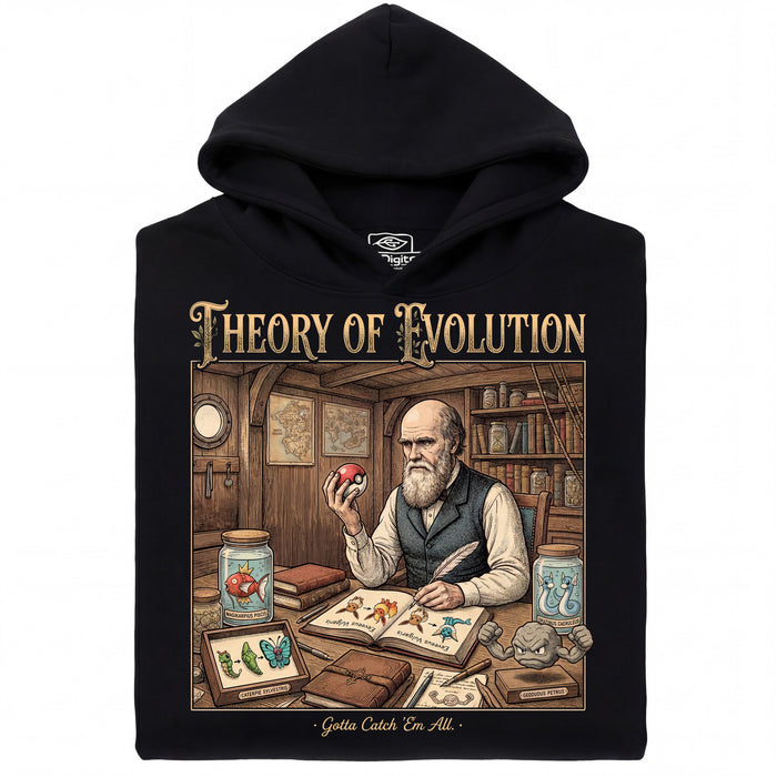 Theory of Evolution - Hoofdweergave Hoodie Zwart