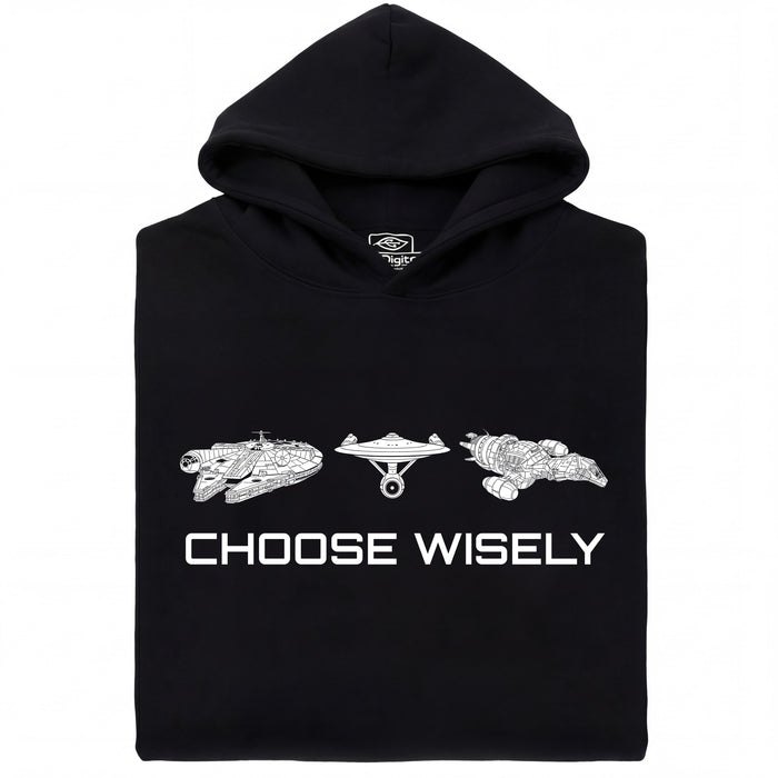 Choose Your Spaceship - Vista principal Sudadera Negro