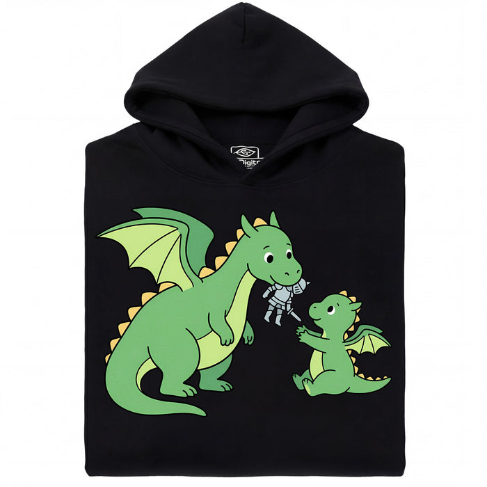 Dragon Parenting - Vista principale Hoodie Nero