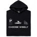 Choose Your Time Machine - Vista principal Sudadera Negro