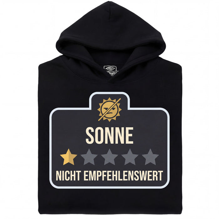 Sol - No Recomendado - Vista Principal Sudadera Negro