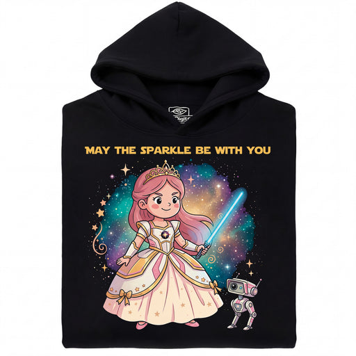 Princess &amp; The Sparkle - Vista principale Hoodie Nero