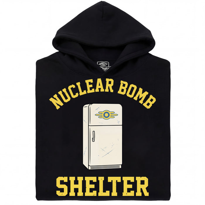 Nuclear Bomb Shelter Frigorifero - Vista frontale Felpa con cappuccio Nero