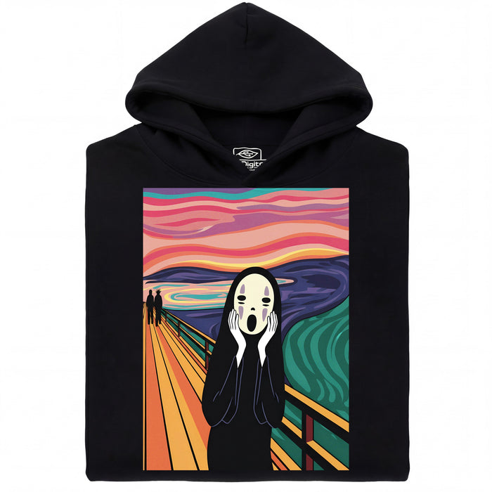El Grito sin Rostro - Vista principal Sudadera Negro