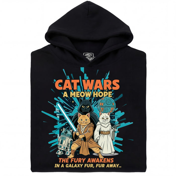 Cat Wars - A Meow Hope - Vista principal Sudadera Negro