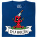 I'm a Unicorn - Vista frontale T-Shirt Blu