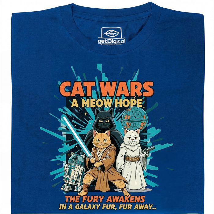 Cat Wars - A Meow Hope - Vista principal Camiseta Azul