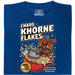 Chaos Khorne Flakes - Vista principale T-Shirt Blu