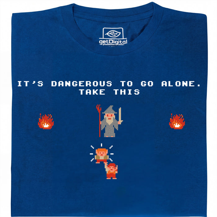 Take this Hobbit - Vue de face T-Shirt Bleu