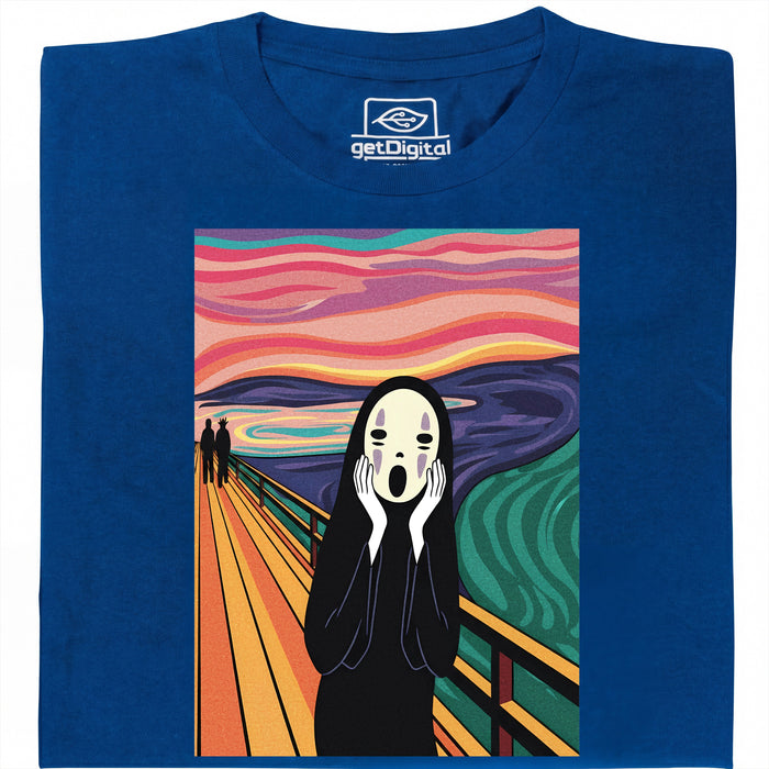 El Grito sin Rostro - Vista principal Camiseta Azul