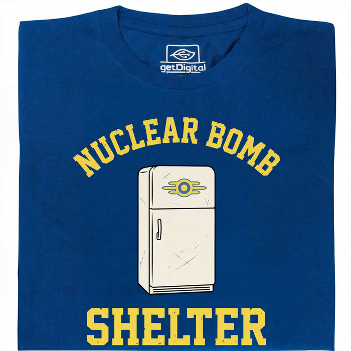 Nuclear Bomb Shelter Frigorifero - Vista frontale T-Shirt Blu