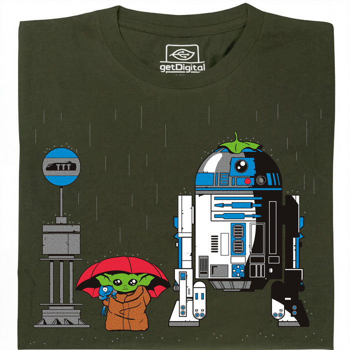 My Neighbour R2D2 - Vista principale T-Shirt Verde Scuro