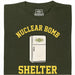 Nuclear Bomb Shelter Frigorifero - Vista frontale T-Shirt Verde scuro