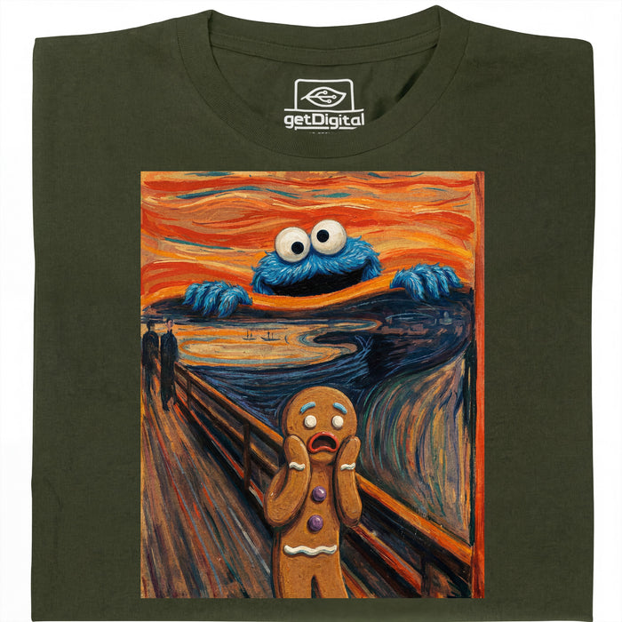 The Scream - Cookie Monster Edition - Main view T-Shirt Dark Green