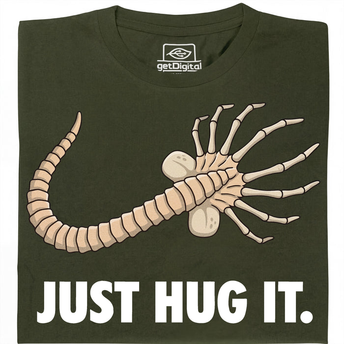 Just Hug It - Vista principal Camiseta Verde Oscuro