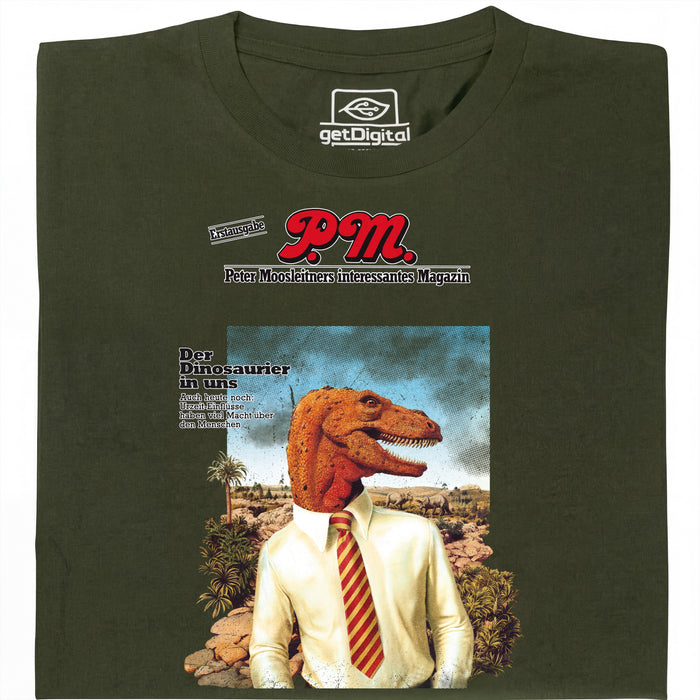 P.M. Magazine 11/1978 Il Dinosauro in Noi - Vista principale T-Shirt Verde Scuro