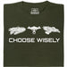 Choose Your Spaceship - Vista principal Camiseta Verde oscuro