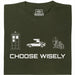 Choose Your Time Machine - Vista principal Camiseta Verde Oscuro