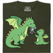 Dragon Parenting - Vista principale T-Shirt Verde Scuro