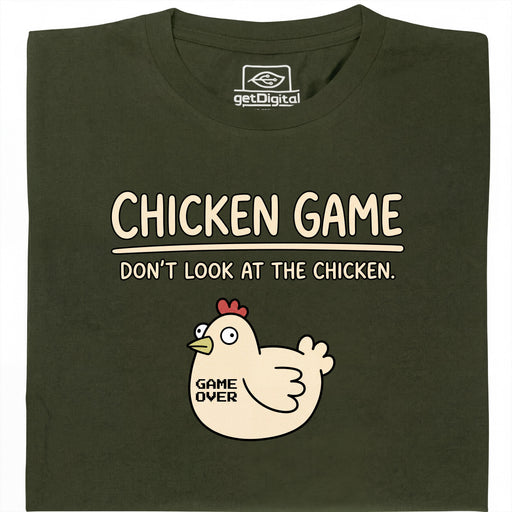 Chicken Game - Vue principale T-Shirt Vert Foncé