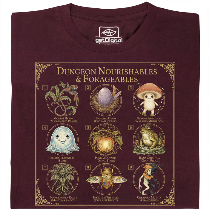 Dungeon Nourishables - Main view T-shirt Dark Red