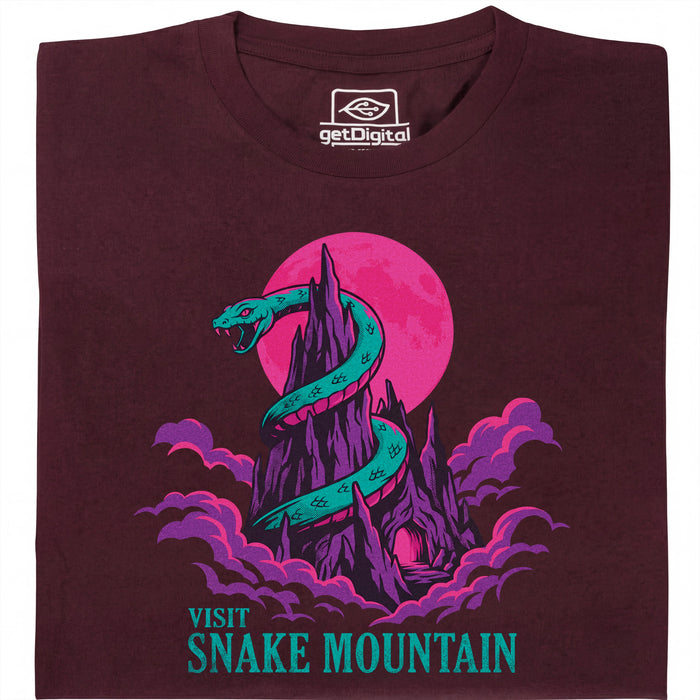 Visit Snake Mountain - Vista principal Camiseta Rojo Oscuro