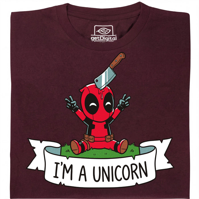 I'm a Unicorn - Vista frontale T-Shirt Rosso scuro