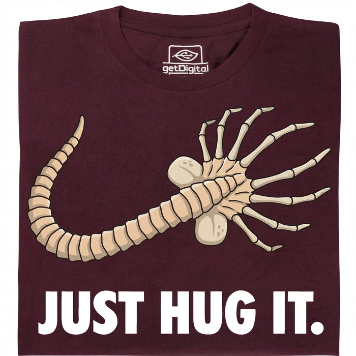 Just Hug It - Vista principal Camiseta Rojo Oscuro