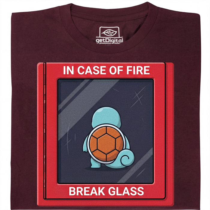 In Case of Fire - Break Glass - Main view T-Shirt Dark Red