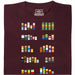 Pixel Legends of TV - Vista principal Camiseta Rojo Oscuro