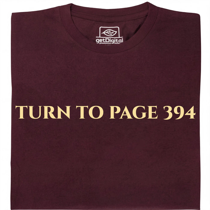 Turn To Page 394 - Vista principal Camiseta Rojo Oscuro