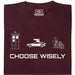 Choose Your Time Machine - Vista principal Camiseta Rojo Oscuro