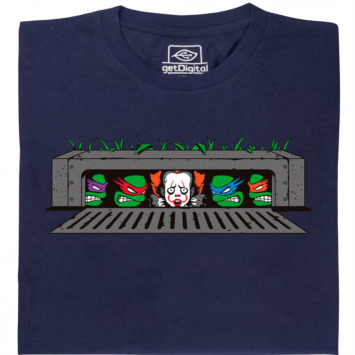 IT vs. Turtles - Vue principale T-Shirt Bleu Marine