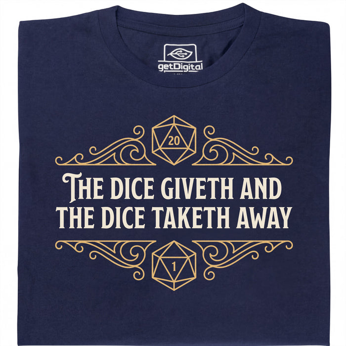 The Dice Giveth and the Dice Taketh Away - Vue principale T-shirt Bleu Marine