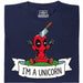 I'm a Unicorn - Vista frontale T-Shirt Blu navy