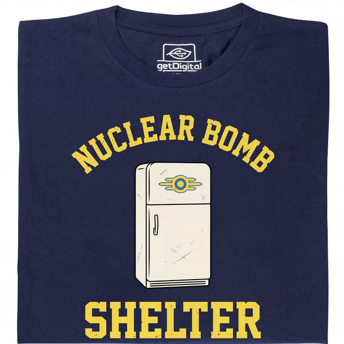 Nuclear Bomb Shelter Frigorifero - Vista frontale T-Shirt Blu navy