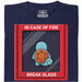 In Case of Fire - Break Glass - Main view T-Shirt Navy Blue