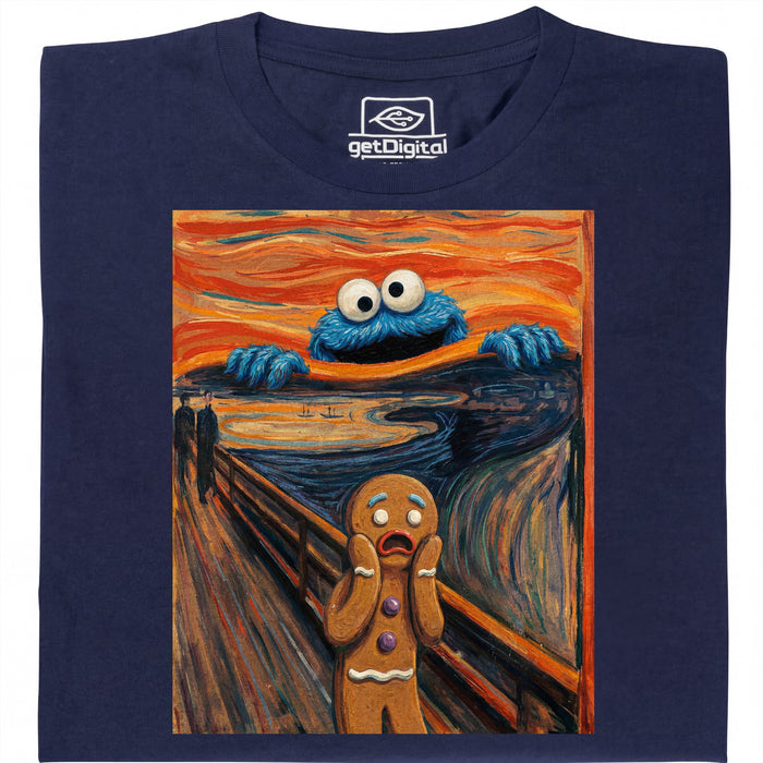 The Scream - Cookie Monster Edition - Main view T-Shirt Navy Blue
